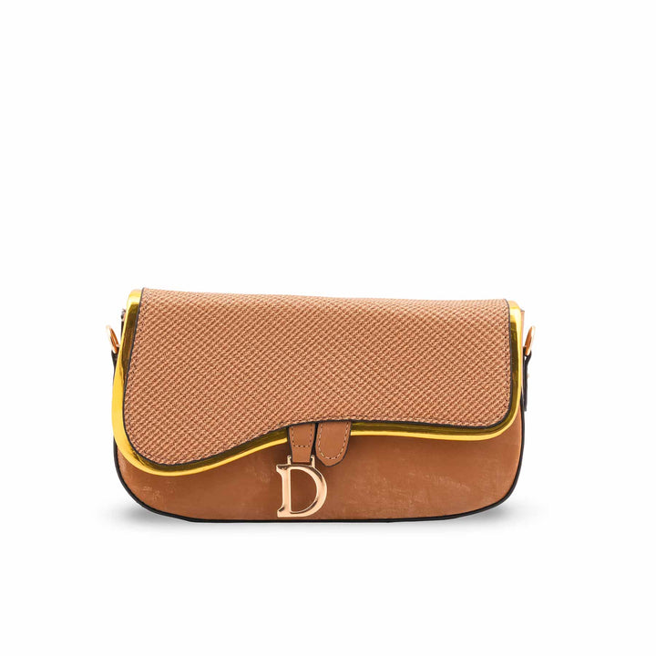 Beige Casual Pouch For Ladies P97673