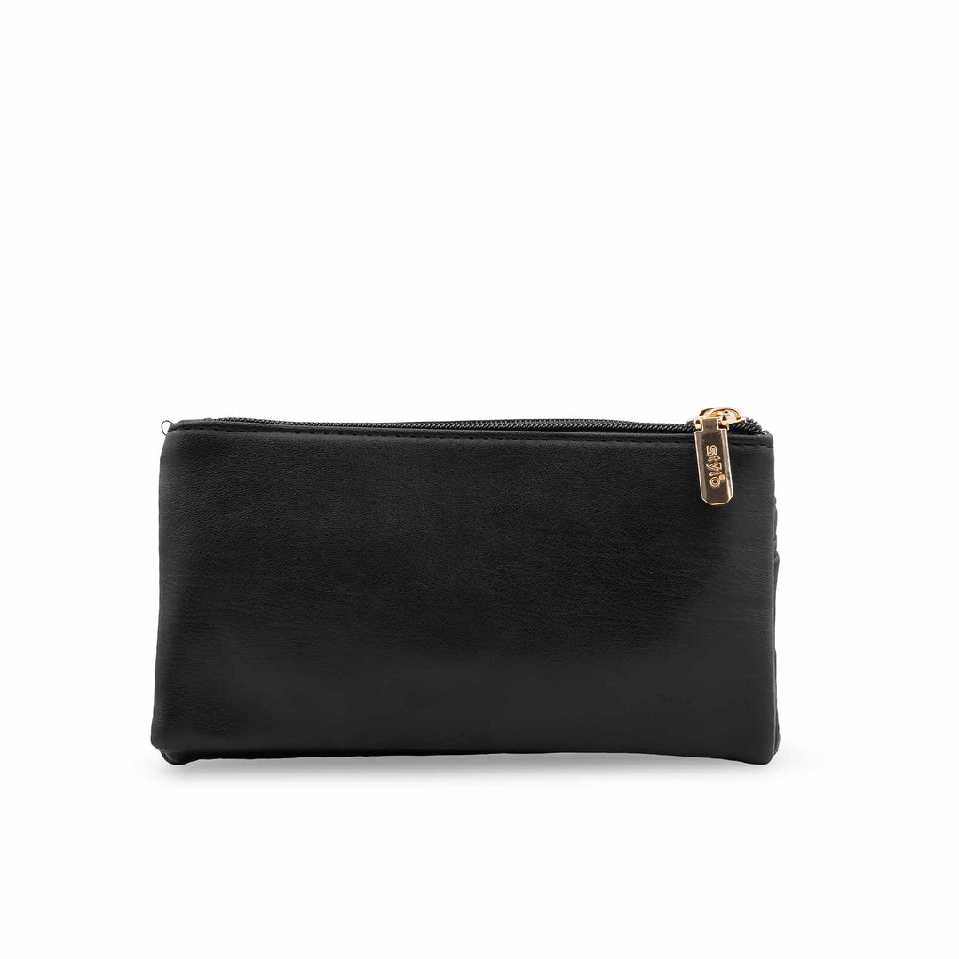 Black Casual Pouch For Ladies P97679