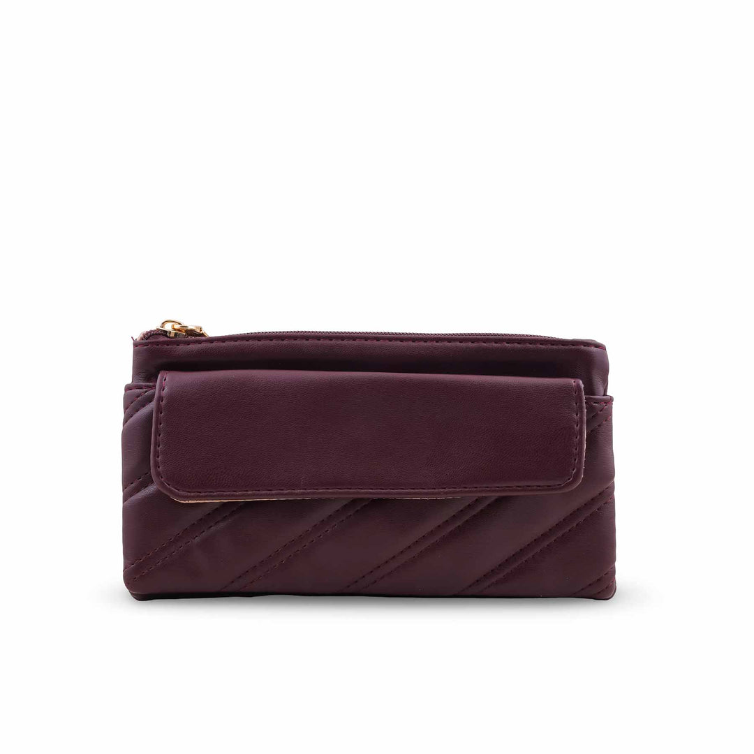 Maroon Casual Pouch For Ladies P97679