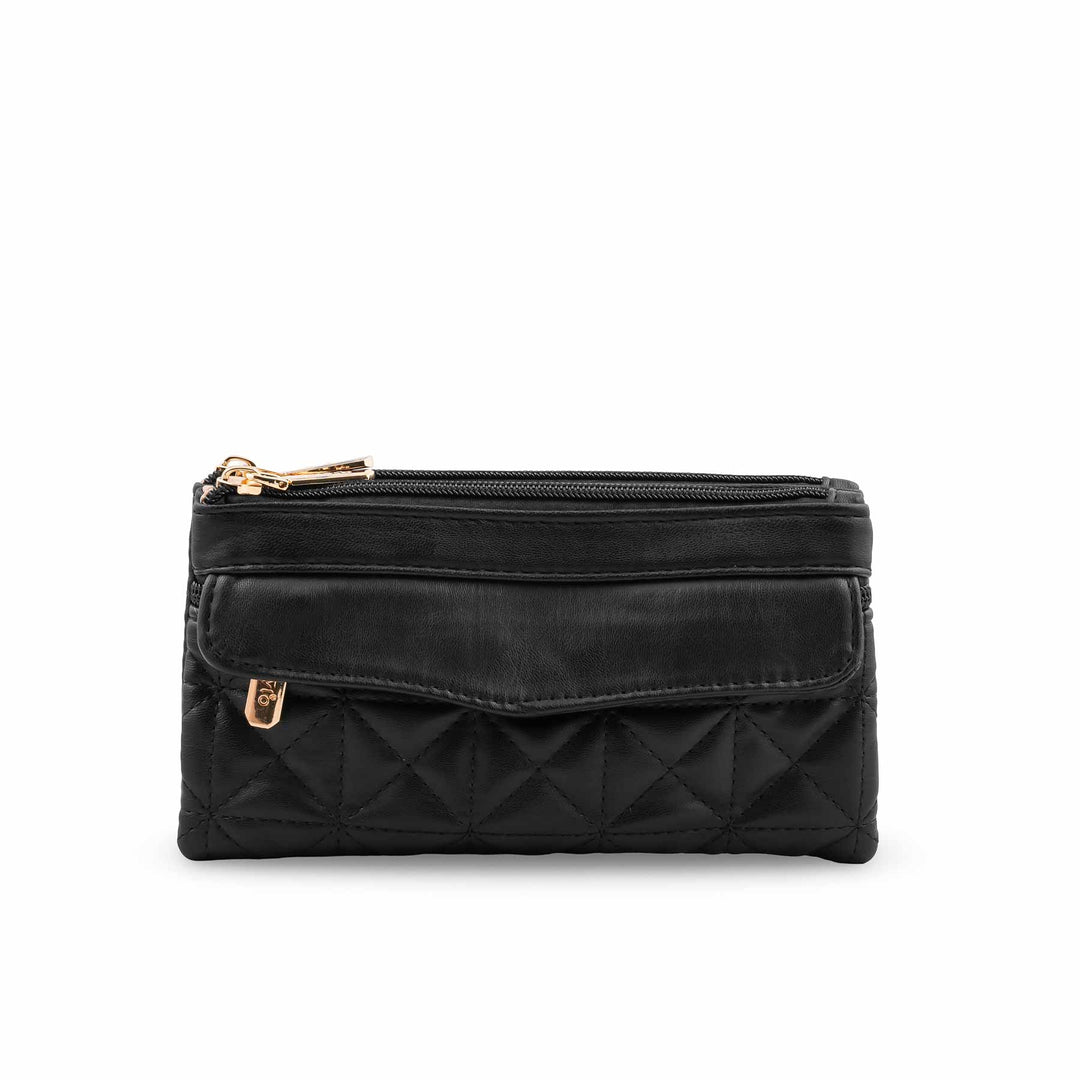 Black Casual Pouch For Ladies P97681