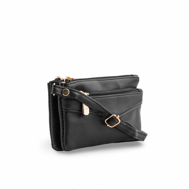 Black Casual Pouch For Ladies P97682