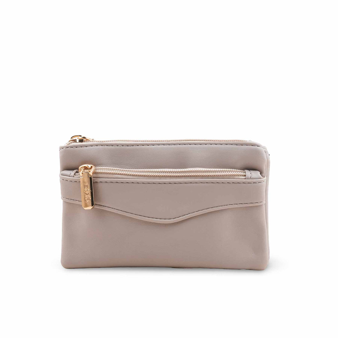 Beige Casual Pouch For Ladies P97682