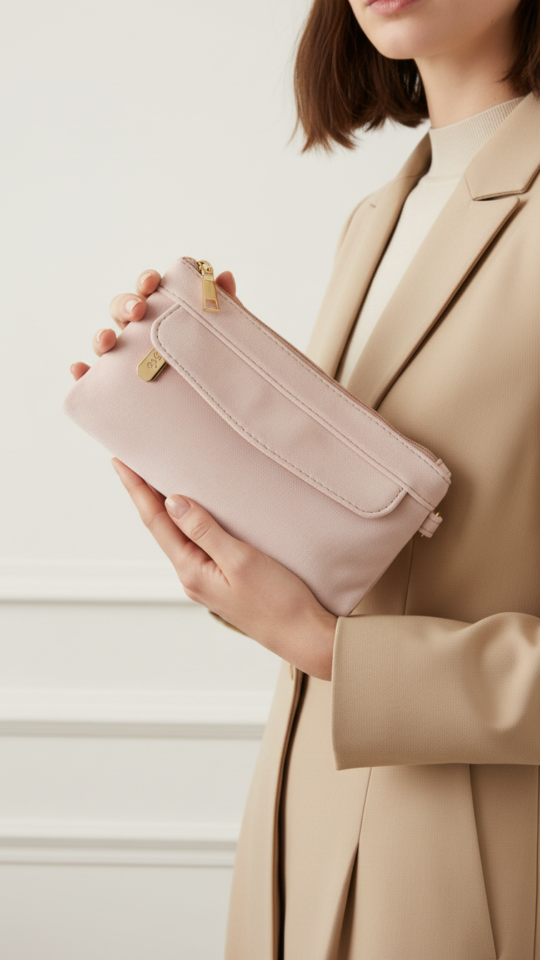 Pink Casual Pouch For Women P97684
