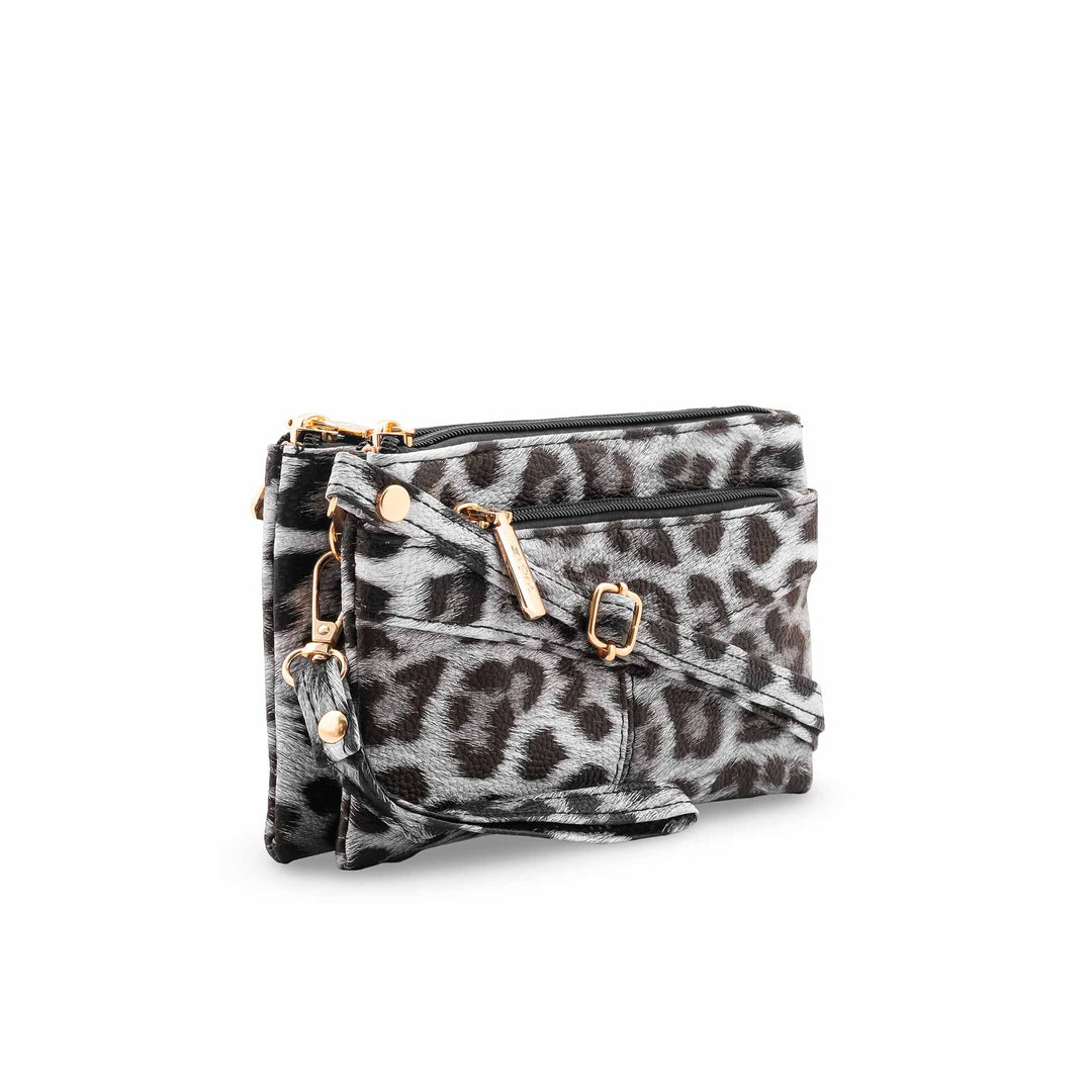 Black Casual Pouch For Ladies P97687