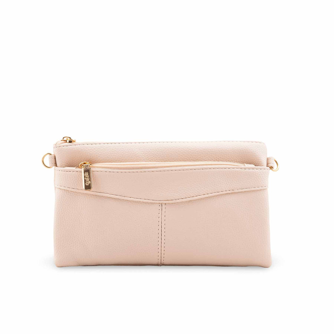 Beige Casual Pouch For Ladies P97688
