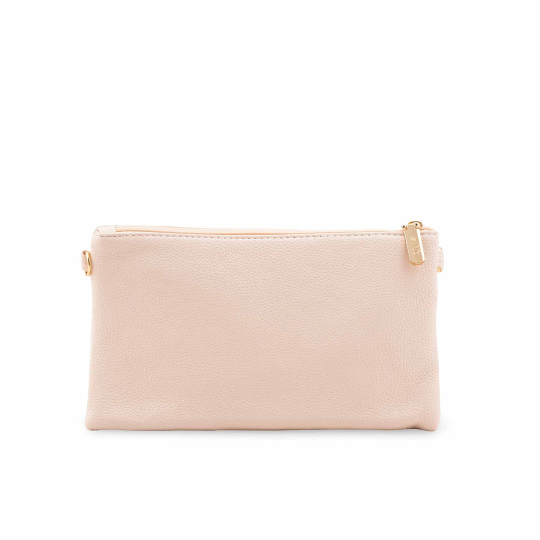 Beige Casual Pouch For Ladies P97688
