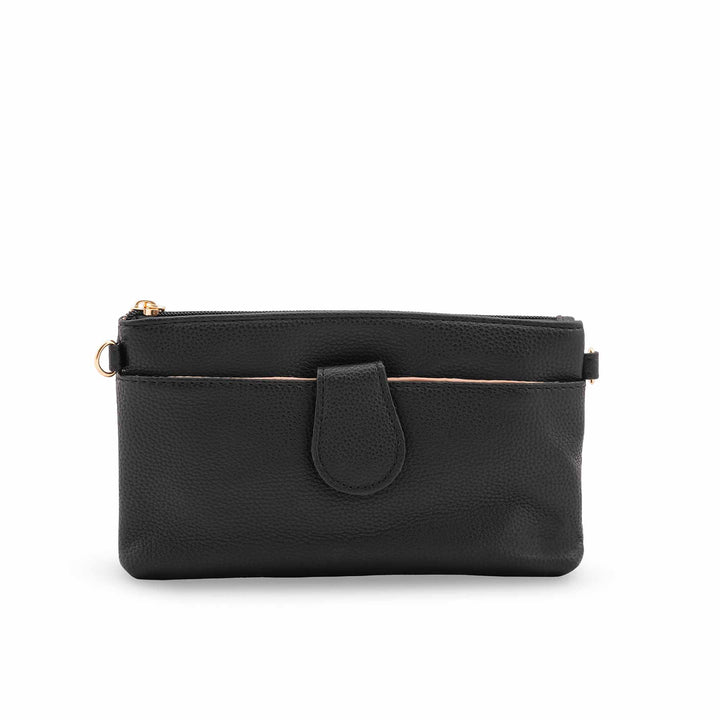 Black Casual Pouch For Ladies P97689