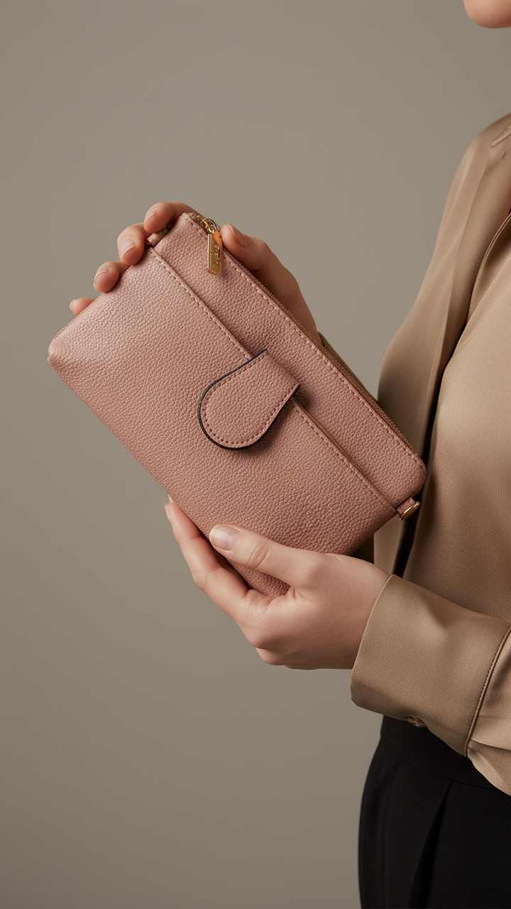 Pink Casual Pouch For Ladies P97689