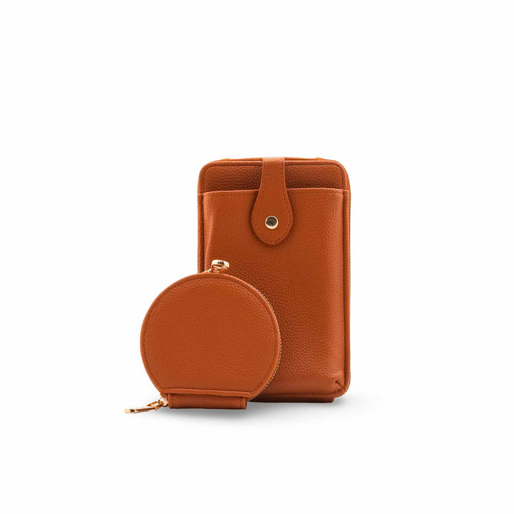 Brown Casual Pouch For Ladies P97698