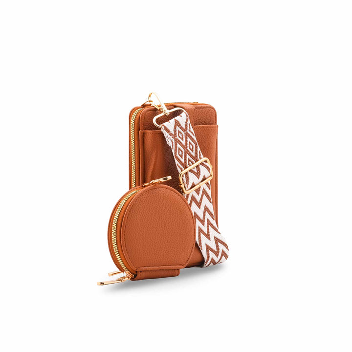 Brown Casual Pouch For Ladies P97698