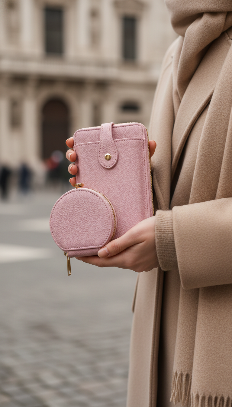 Pink Casual Pouch For Ladies P97698