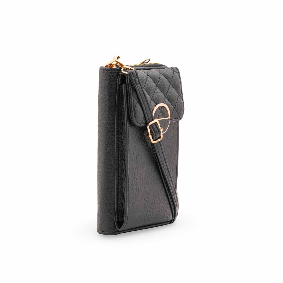 Black Casual Pouch For Ladies P97699