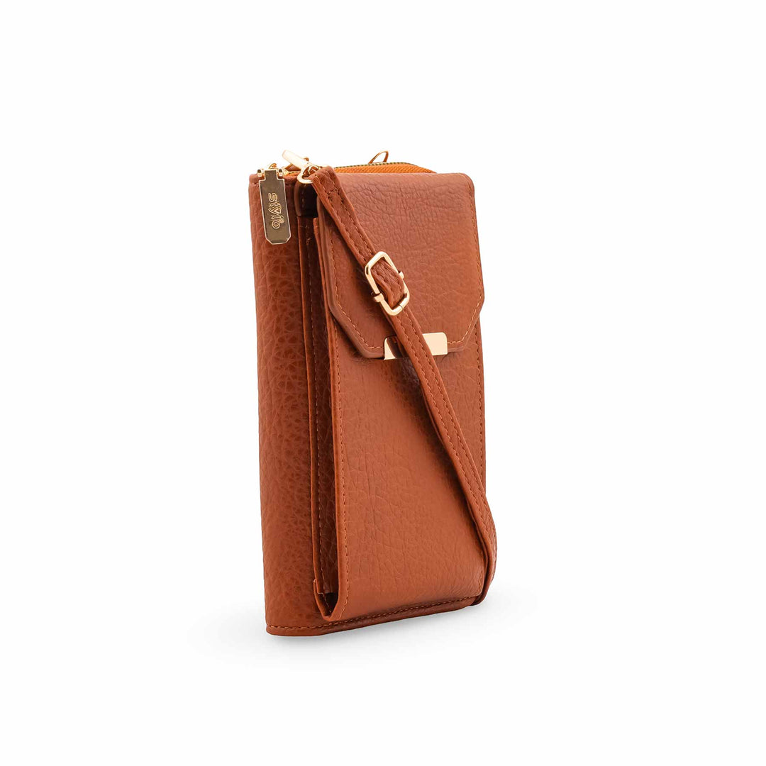 Brown Casual Pouch For Ladies P97700