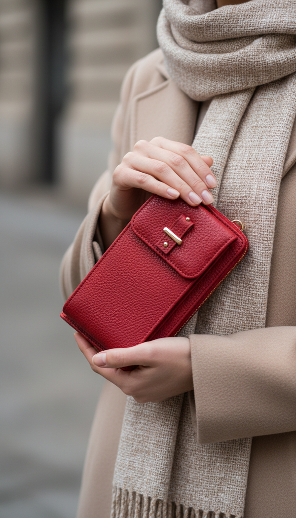 Maroon Casual Pouch For Women P97701