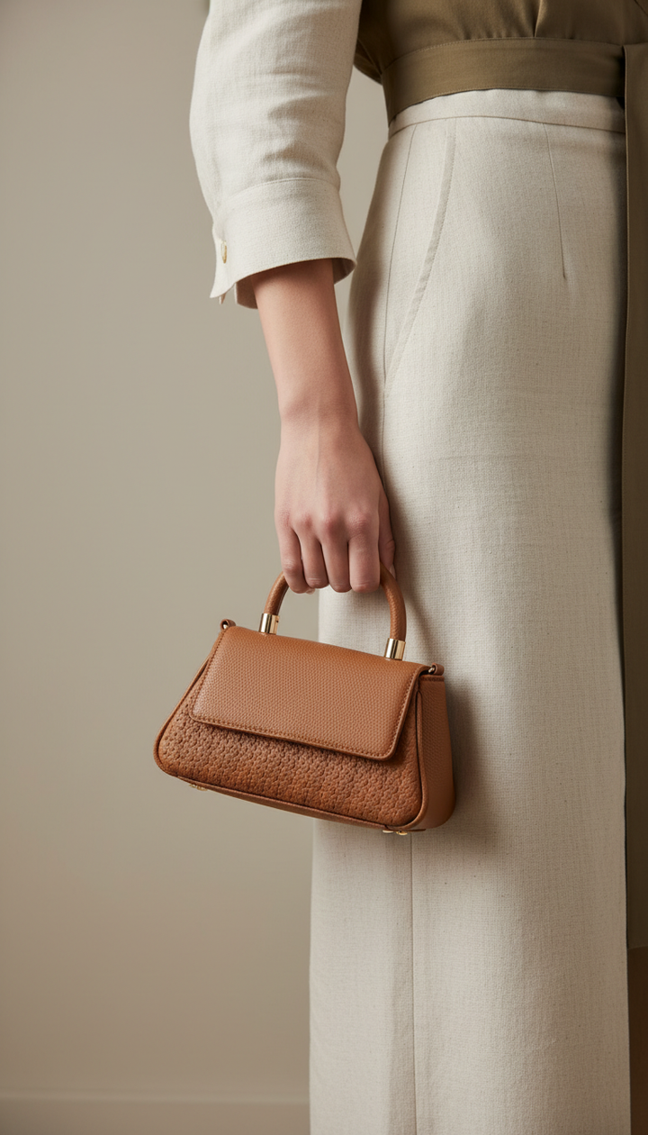 Brown Casual Pouch For Ladies P97703