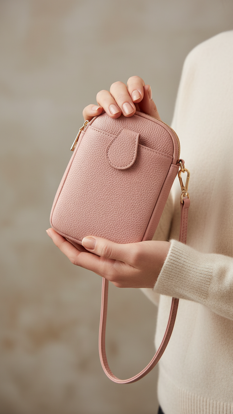 Pink Casual Pouch For Women P97713