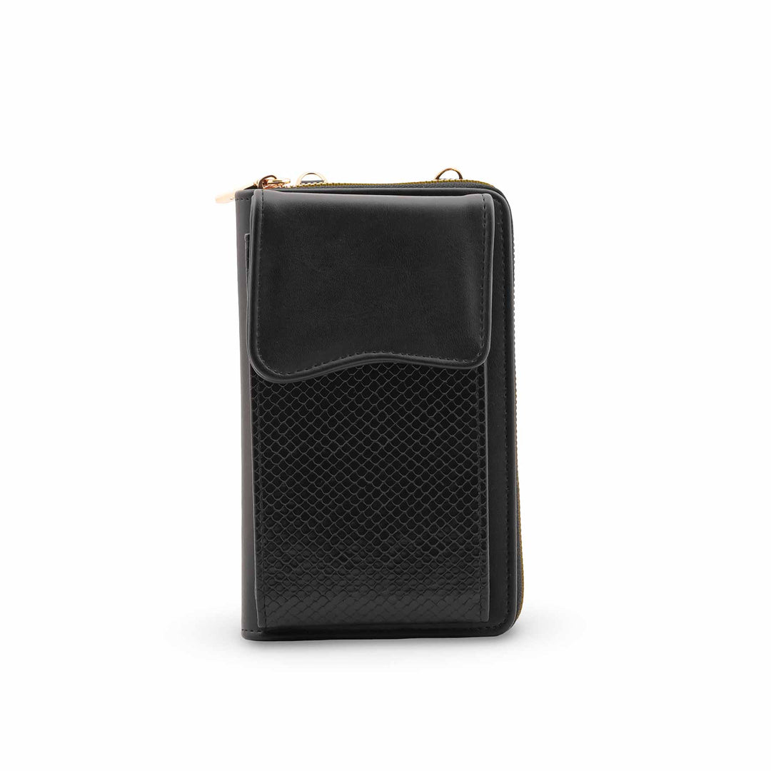 Black Casual Pouch For Women P97714