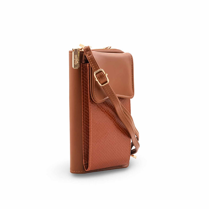 Brown Casual Pouch For Ladies P97714