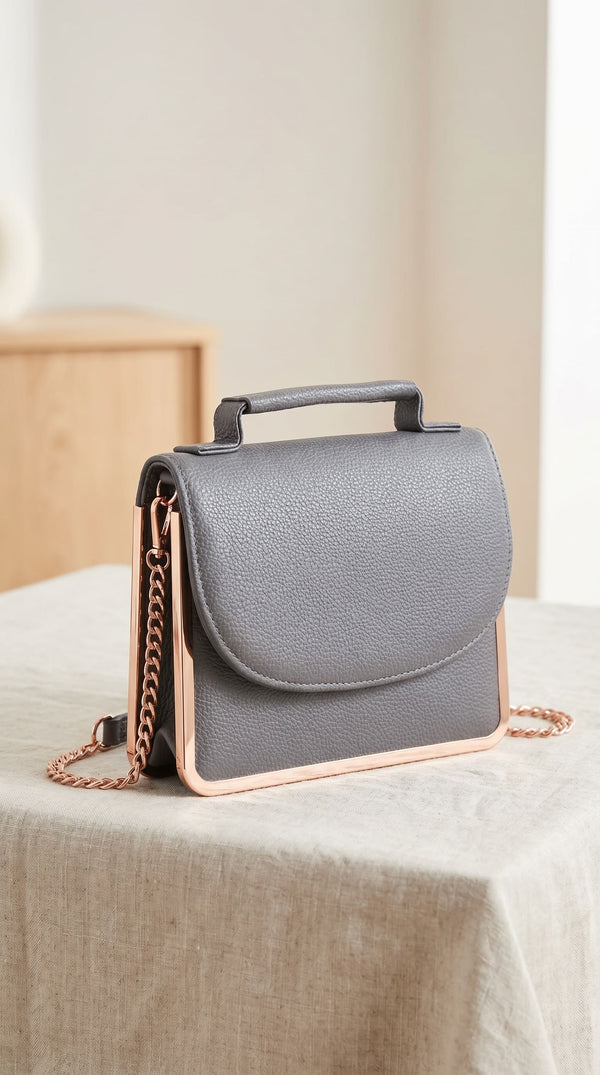 Grey Casual Pouch For Women P97718