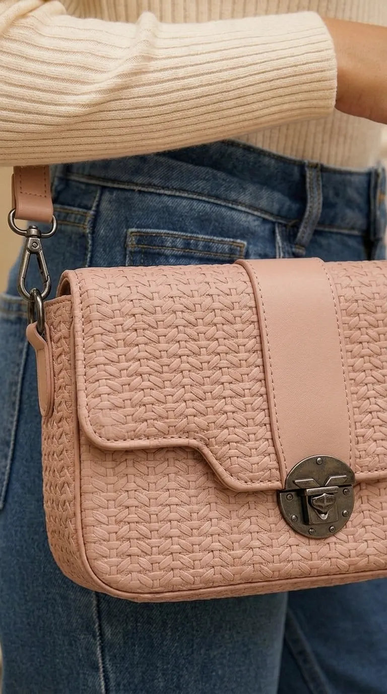 Beige Casual Pouch For Women P97726