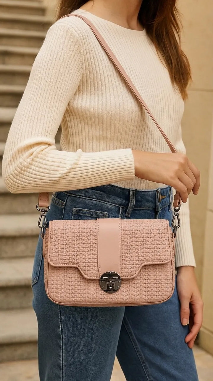 Beige Casual Pouch For Women P97726