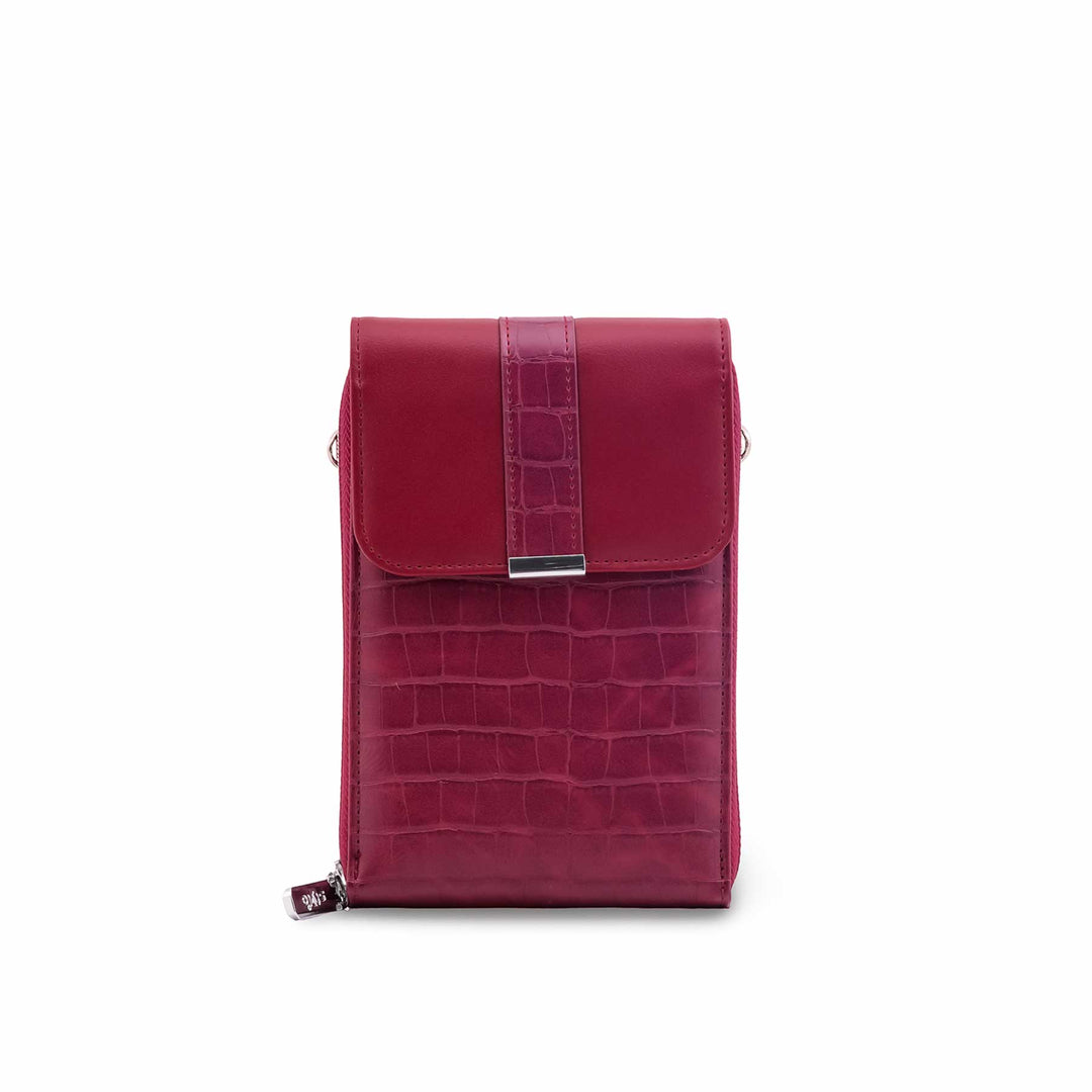 Maroon Casual Pouch For Women P97746