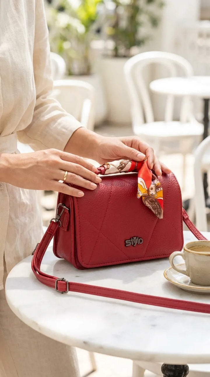 Maroon Casual Pouch For Women P97756