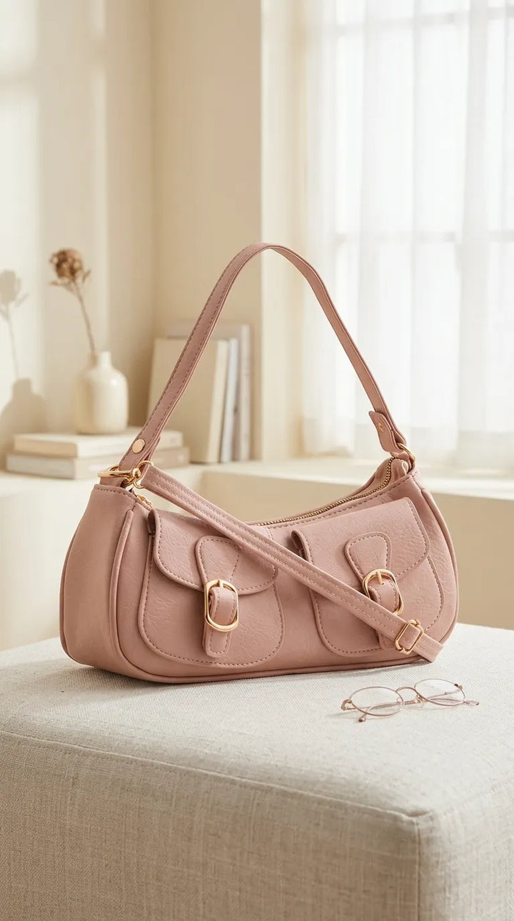 Peach Casual Pouch For Ladies P97760