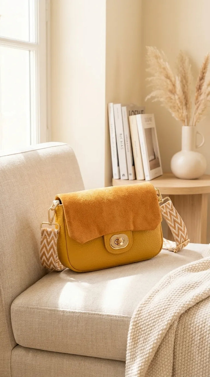 Yellow Casual Pouch For Women P97761