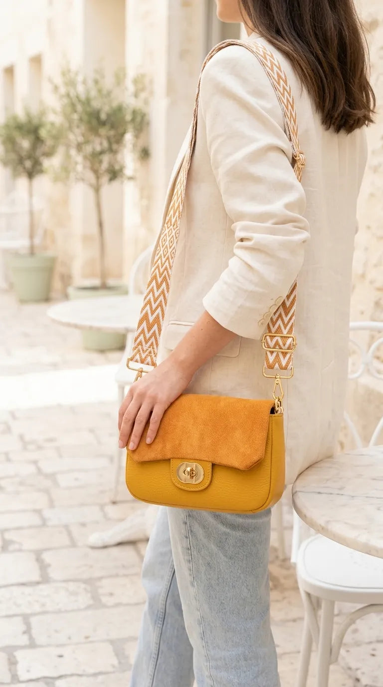 Yellow Casual Pouch For Women P97761