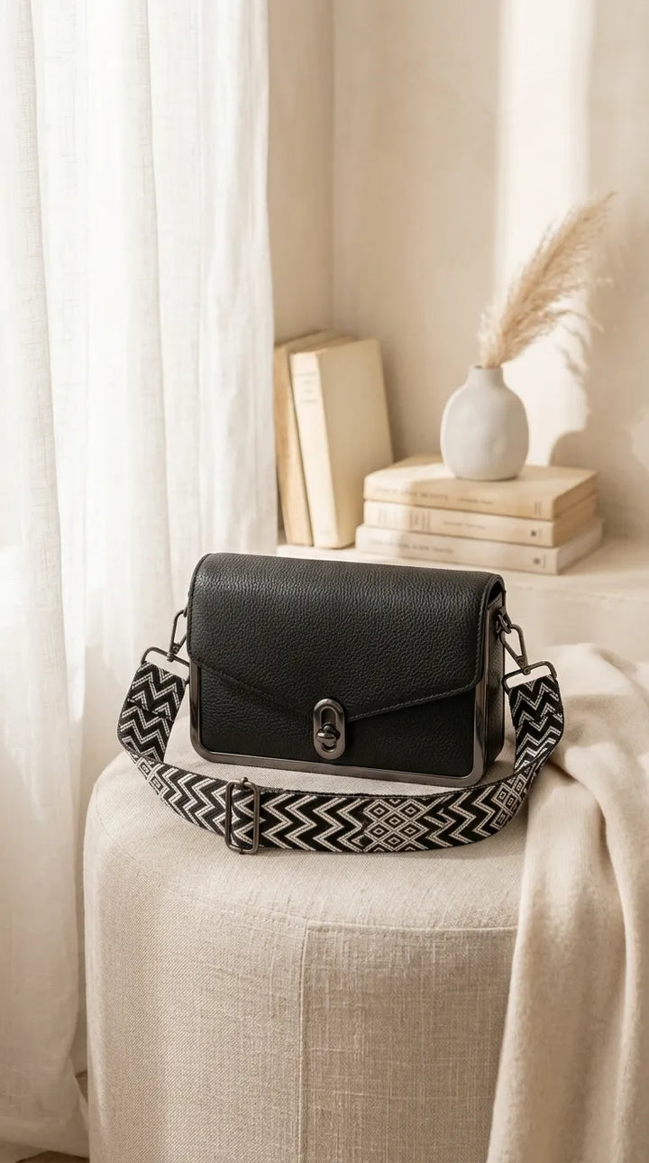 Black Casual Pouch For Women P97765
