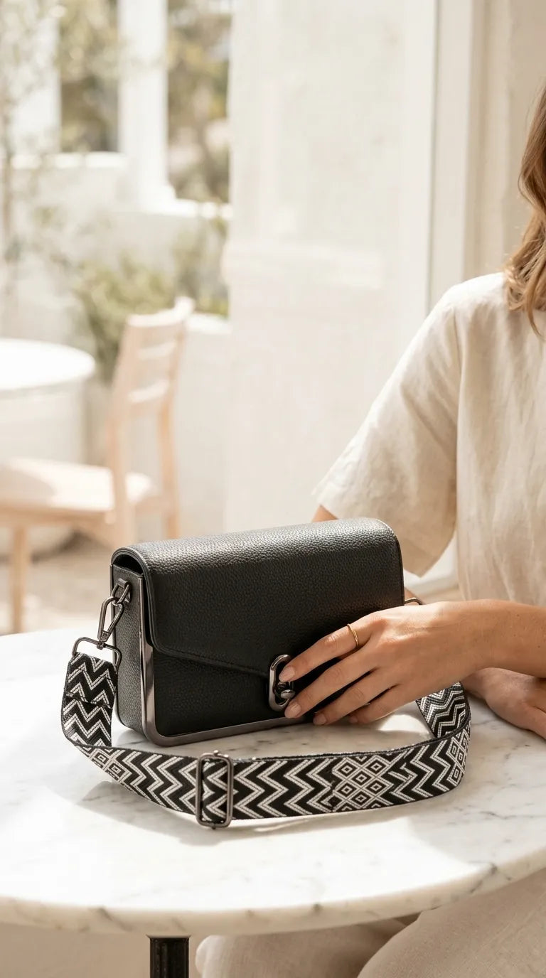 Black Casual Pouch For Women P97765