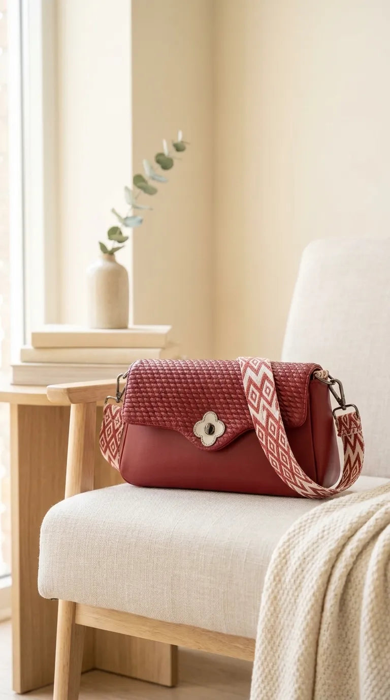 Maroon Casual Pouch For Women P97767