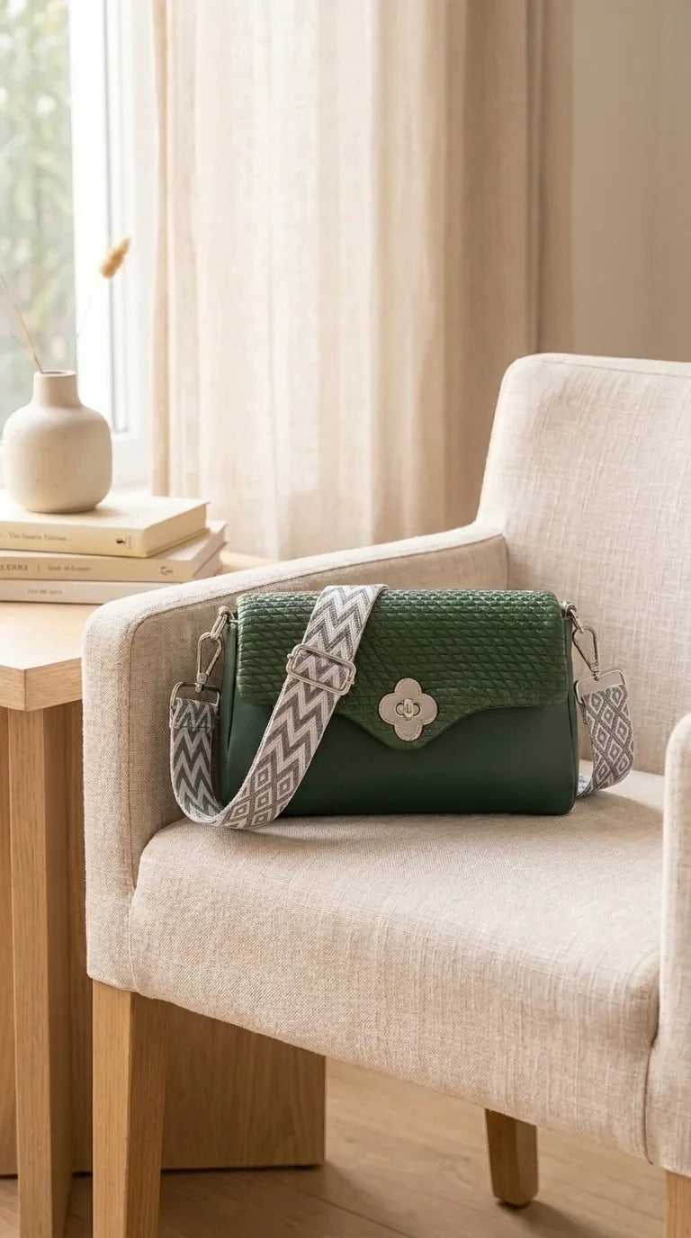 Green Casual Pouch For Women P97767