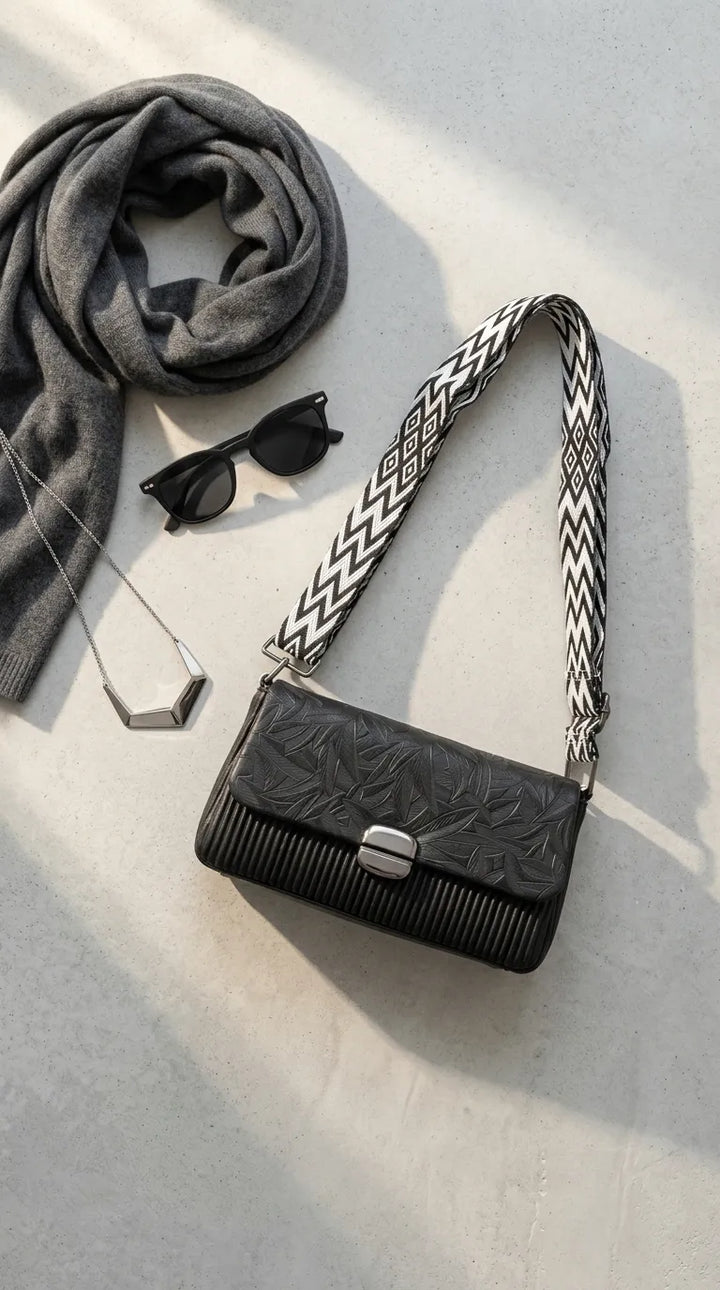 Black Casual Pouch For Ladies P97770