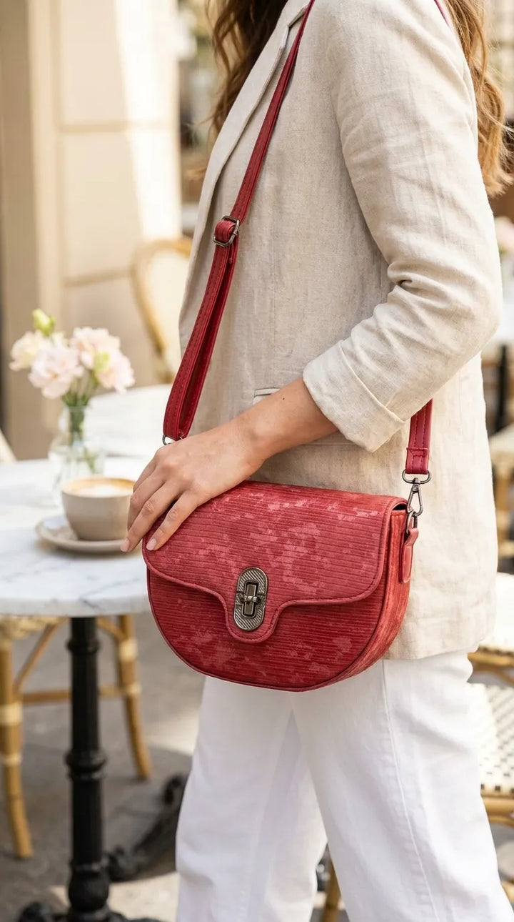 Maroon Casual Pouch For Women P97773