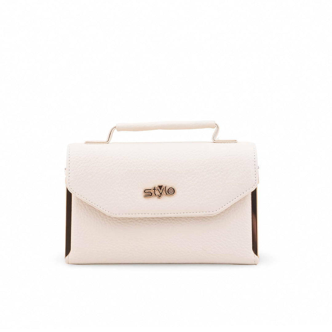 White Casual Pouch For Women P97774
