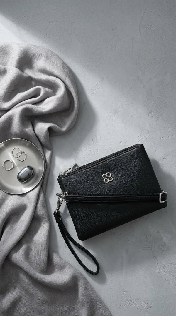 Black Casual Pouch For Ladies P97775