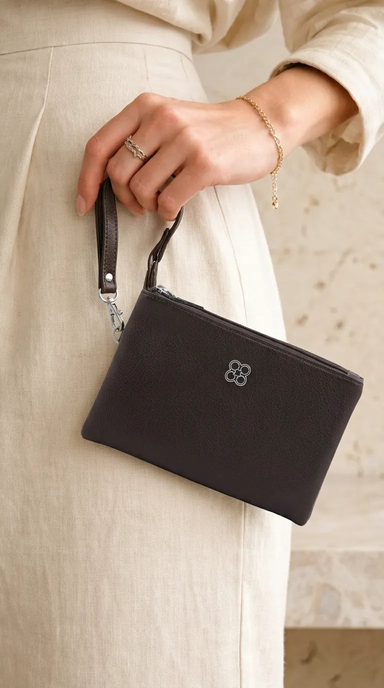 Brown Casual Pouch For Ladies P97775