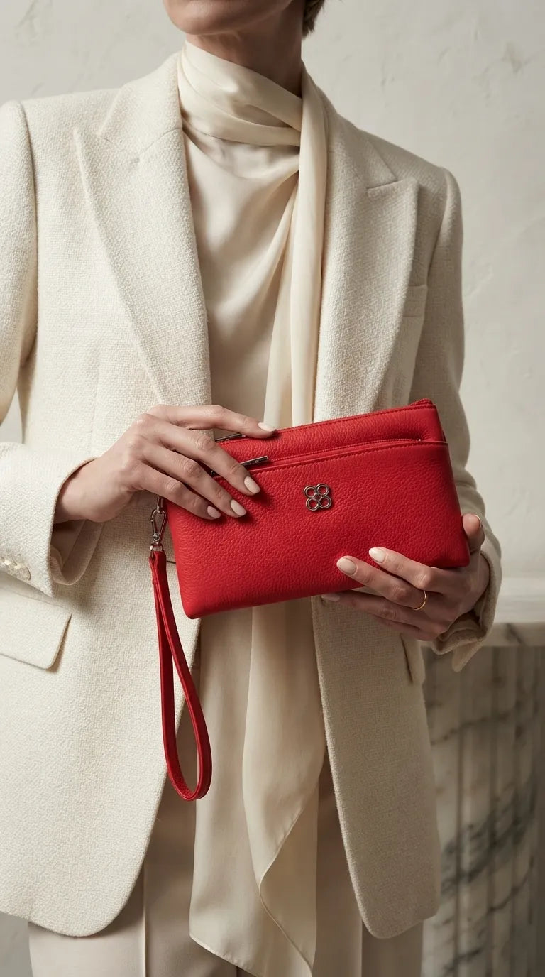 Red Casual Pouch For Ladies P97776
