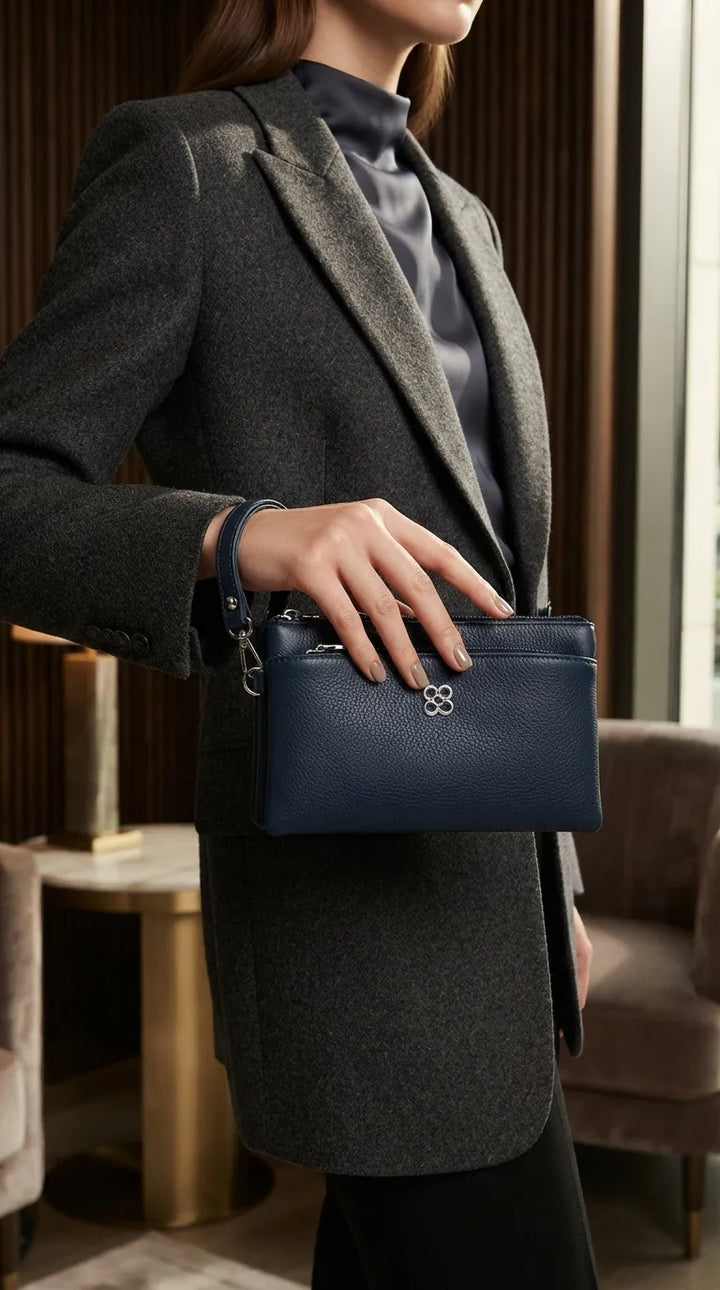 Navy Casual Pouch For Ladies P97776