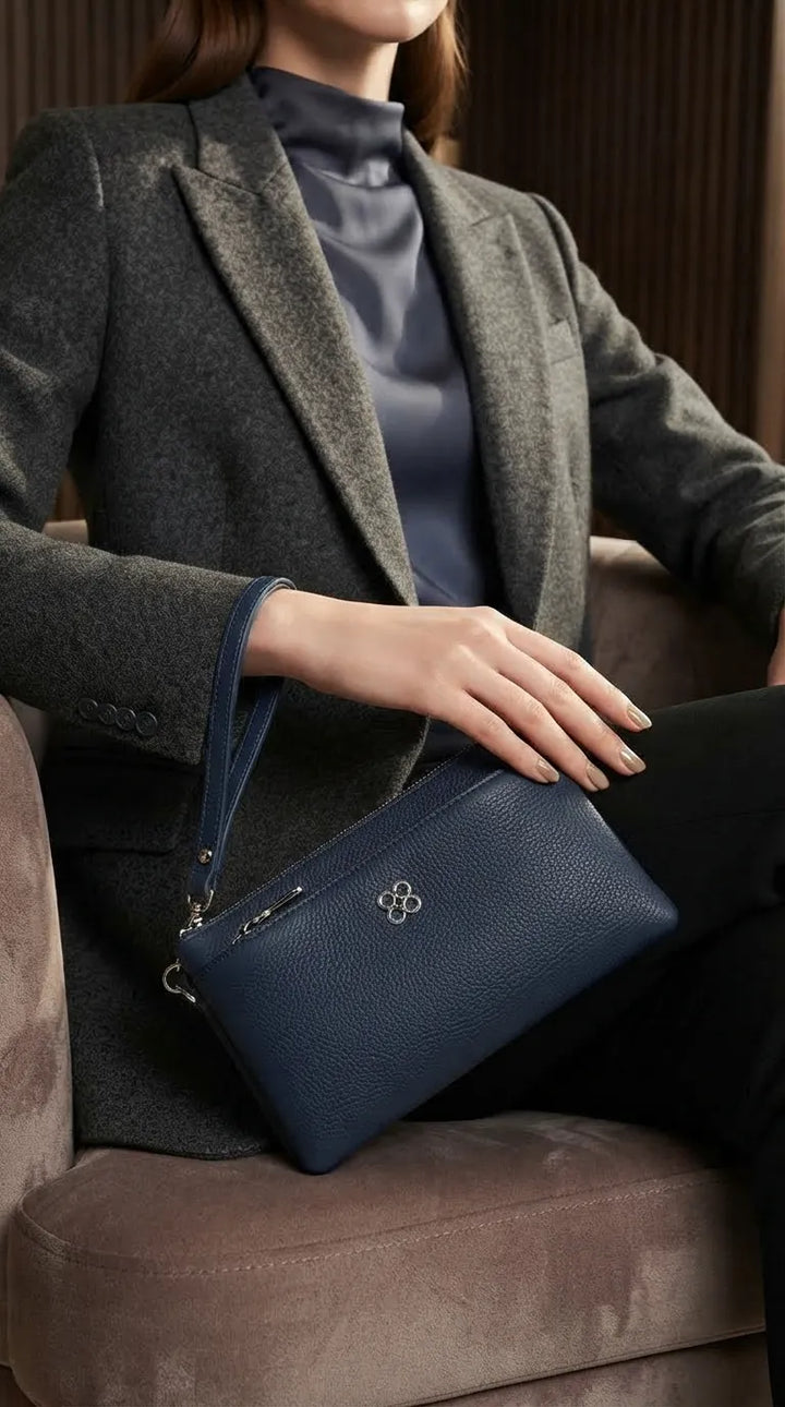 Navy Casual Pouch For Ladies P97776