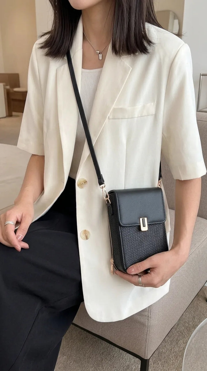 Black Casual Pouch For Women P97779