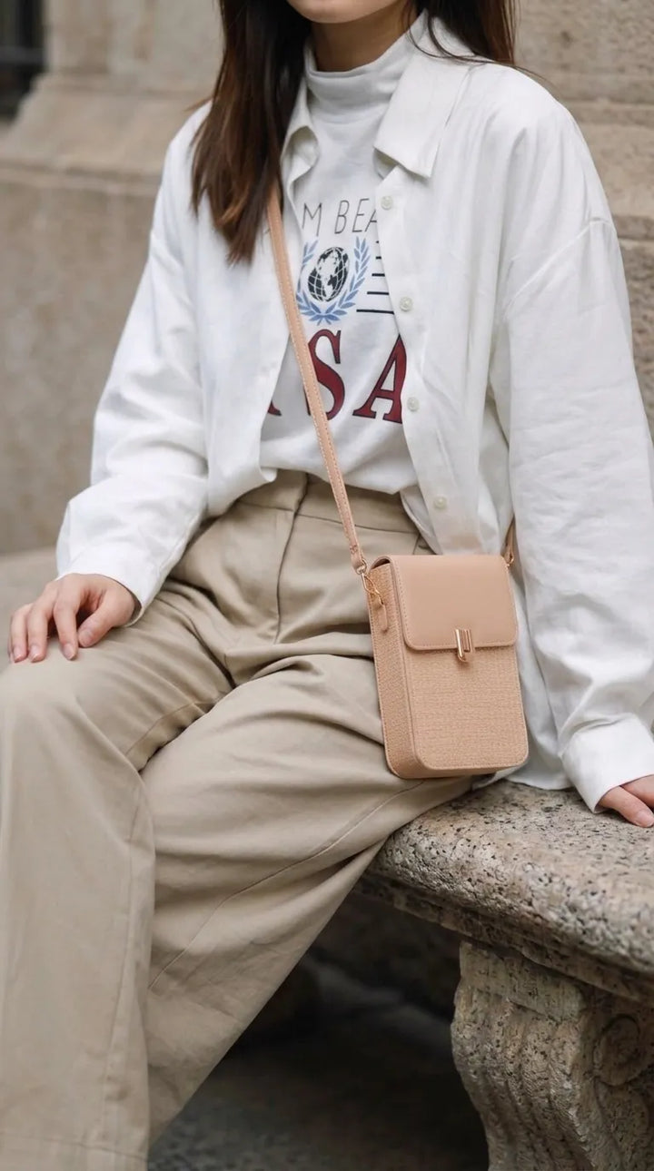 Khaki Casual Pouch For Women P97779
