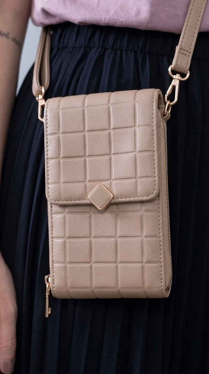 Khaki Casual Pouch For Women P97781