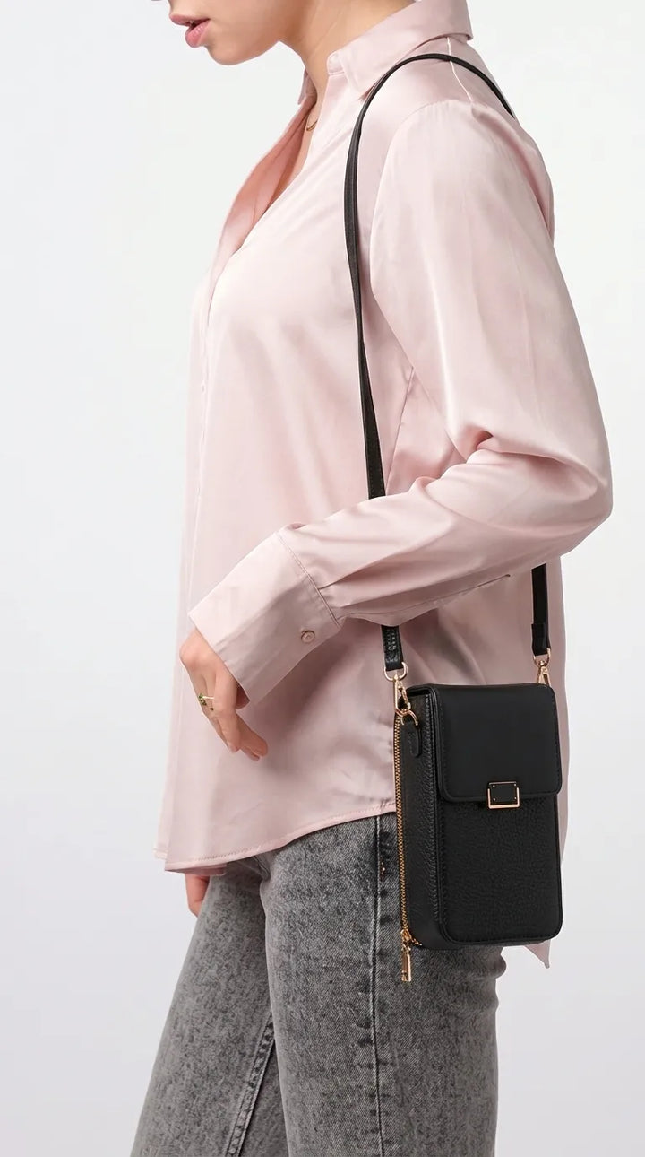 Black Casual Pouch For Women P97783
