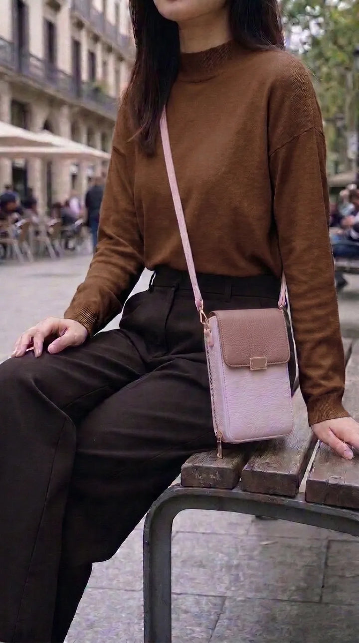 Pink Casual Pouch For Women P97783