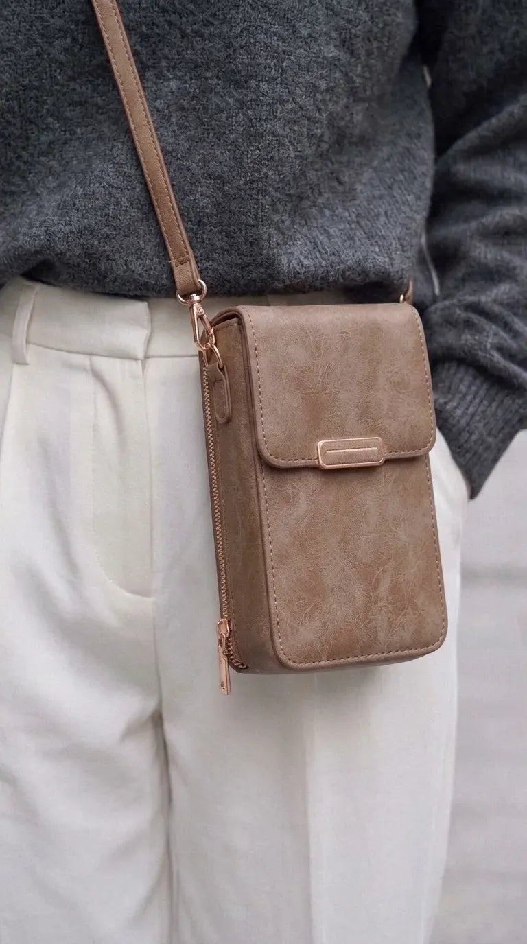 Khaki Casual Pouch For Women P97784