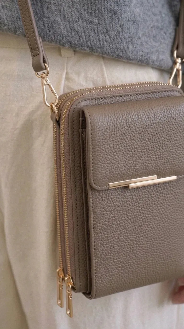 Khaki Casual Pouch For Women P97785