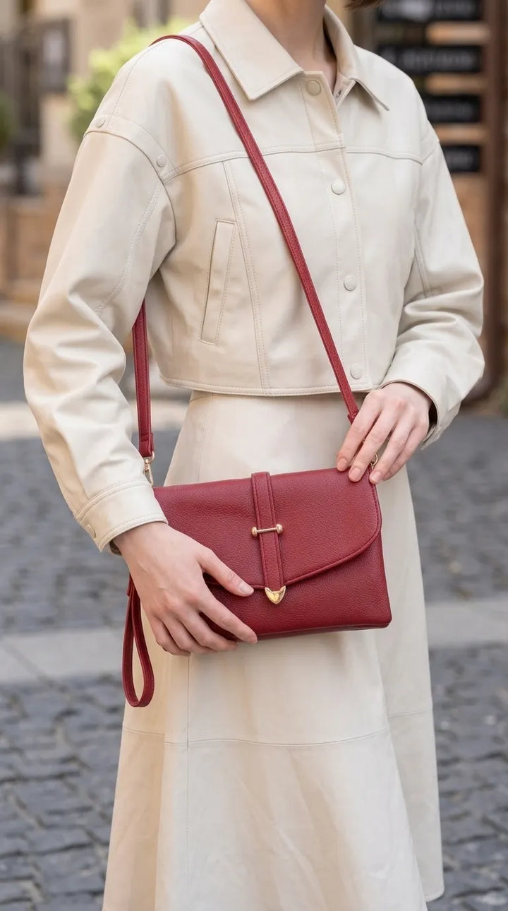 Maroon Formal Clutch For Women P97805